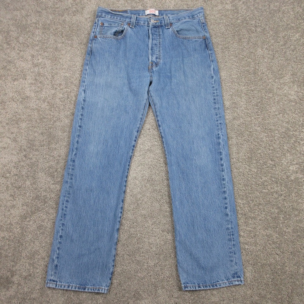 Vintage Levis Jeans Mens 32x30 Blue 501 Button Fly Original Denim Pants Y2K